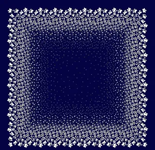 蓝色花方巾图片