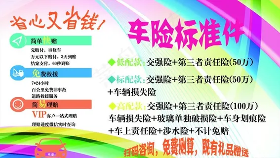 平安车险名片图片