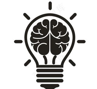 电灯 大脑 创意图片