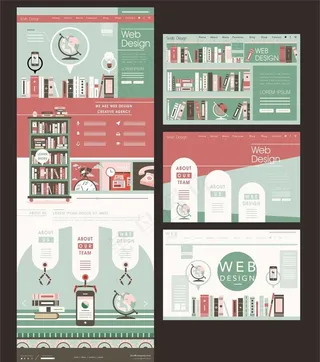 教育 培训机构 网页模版图片