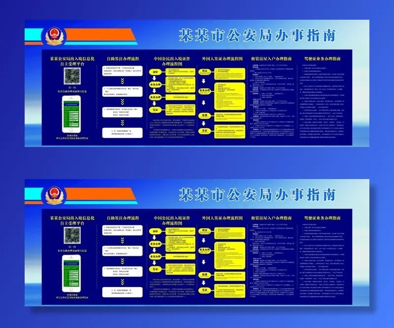 *局办事指南图片(210X297)cdr矢量模版下载