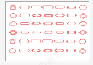 红色的传统边框图片
