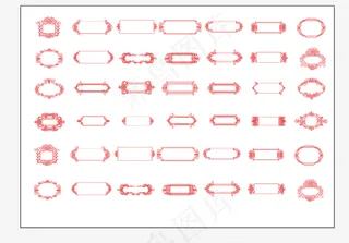红色的传统边框图片