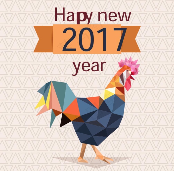 卡通2017鸡年矢量图片