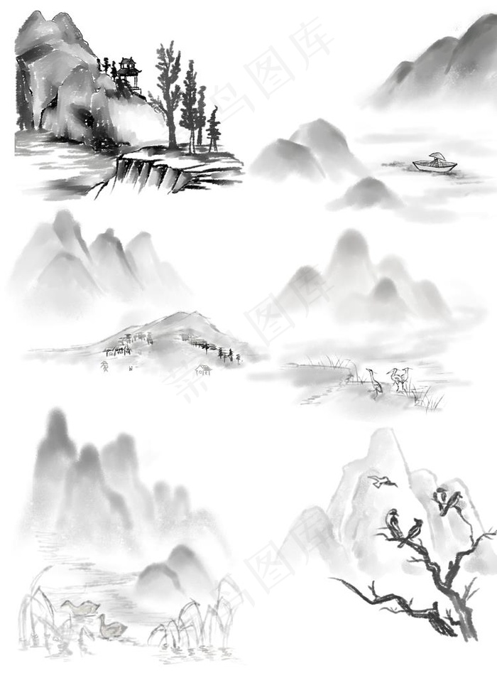 水墨山水画图片