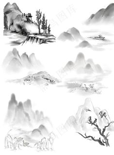 水墨山水画图片