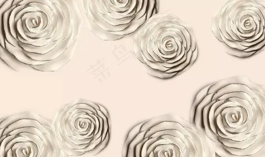 浮雕彩雕抽象花卉牡丹背景墙图片 浮雕彩雕抽象花卉牡丹背景墙图片