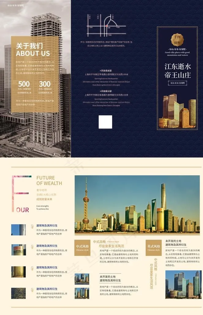 房地产折页图片ai矢量模版下载