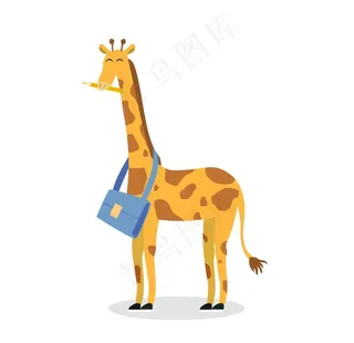 卡通长颈鹿图片