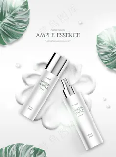 白色护肤品海报图片