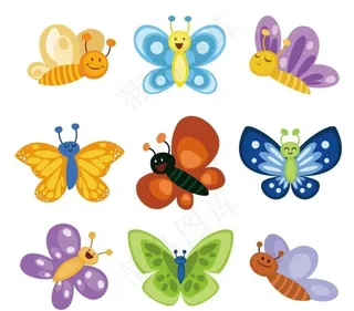 矢量卡通蝴蝶图片
