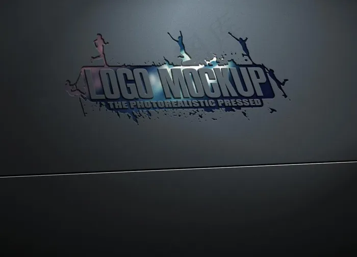 logo贴图样机图片psd模版下载