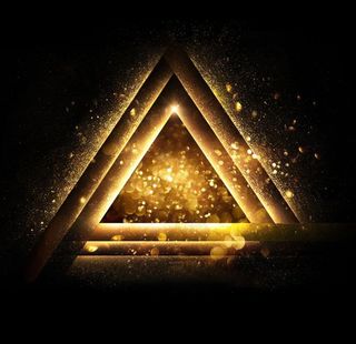 三角形发光黄色素材背景主图创意图片