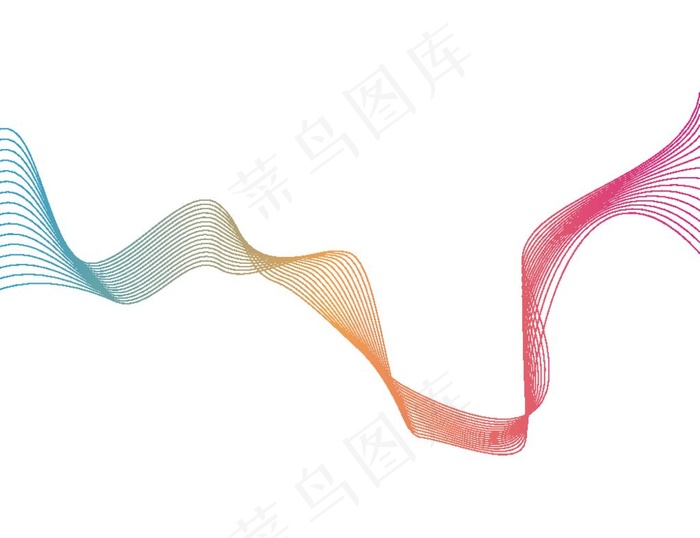 多彩渐变线条图片