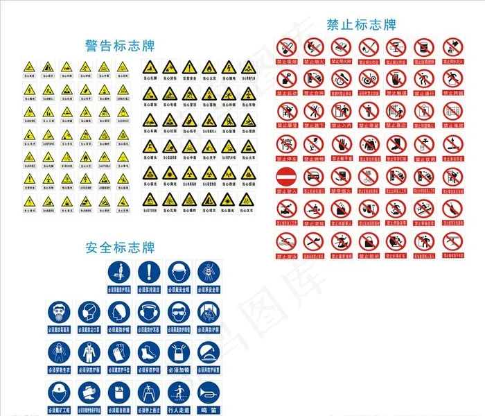 警告标志图片cdr矢量模版下载