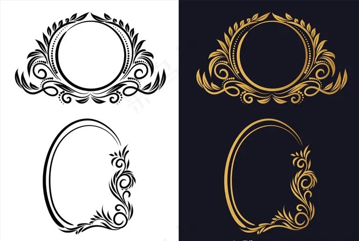 欧式花纹边框图片eps,ai矢量模版下载