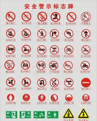 安全警示标志牌图片