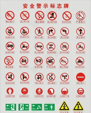 安全警示标志牌图片