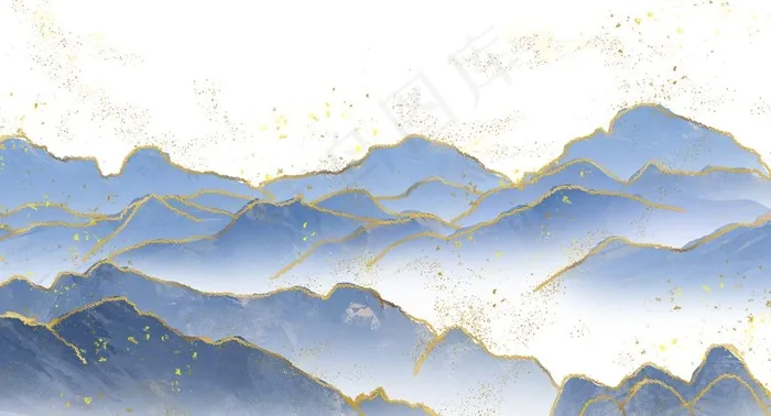 水墨山图片(3500X2000(DPI:100))psd模版下载