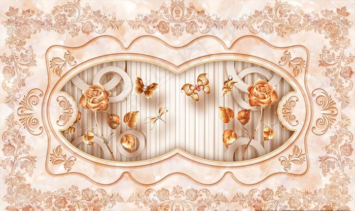 欧式背景墙图片