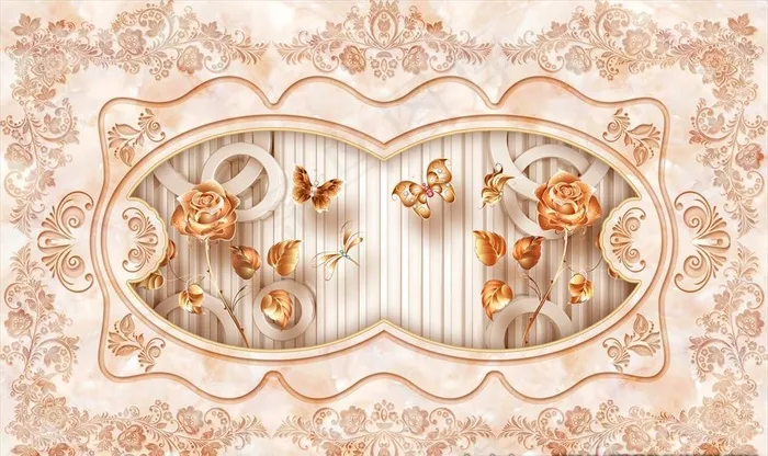 欧式背景墙图片(9071X5669(DPI:72))psd模版下载