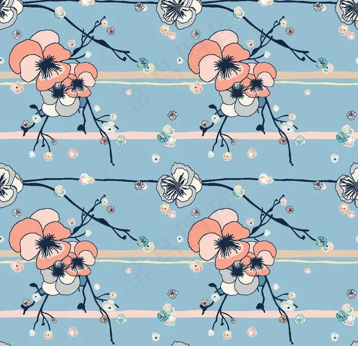 数码花型 服装花型 设计 高清图片ai矢量模版下载