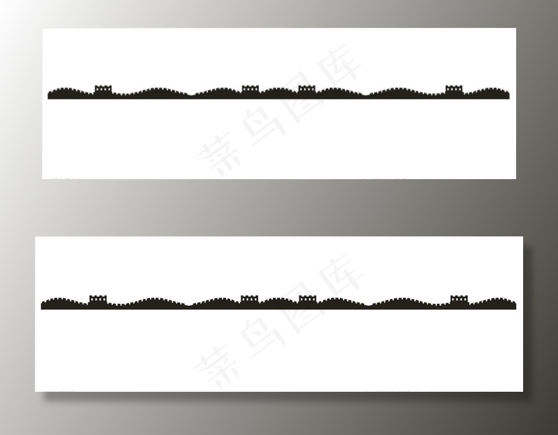 长城剪影矢量图片cdr矢量模版下载