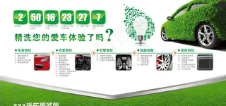 汽车保养维护展板图片