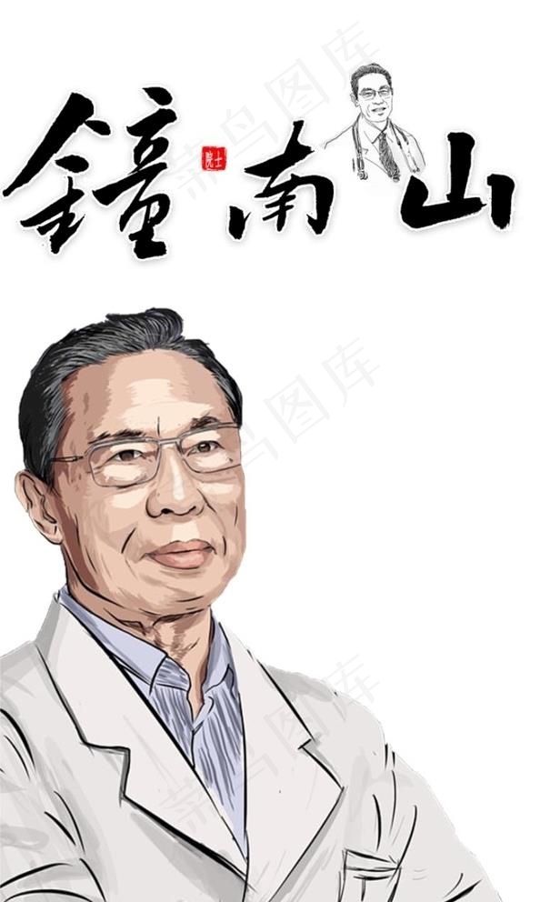 钟南山手绘头像图片