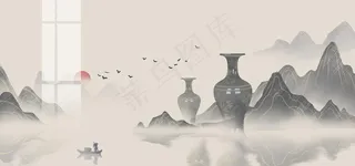 中国风水墨山水图片