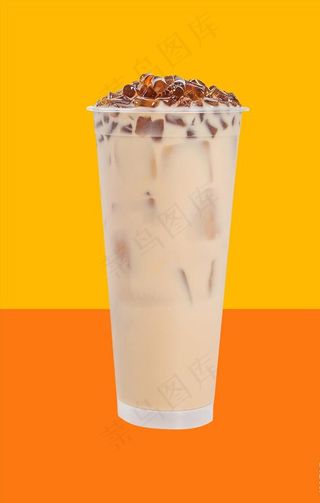 茶饮透明椰果奶茶奶昔图片