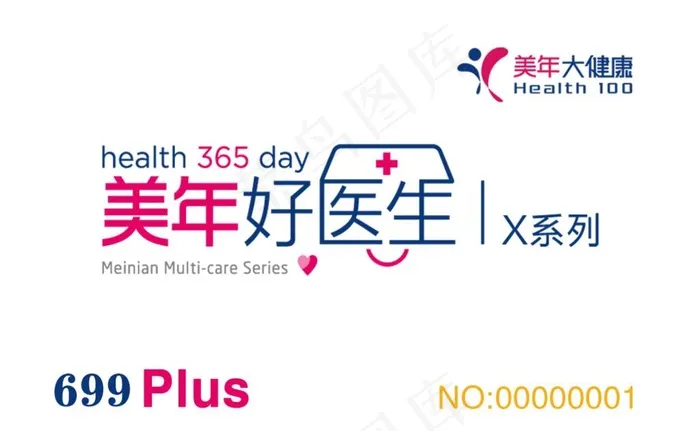 美年大健康体检卡图片psd模版下载