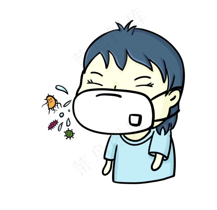 戴口罩的人图片