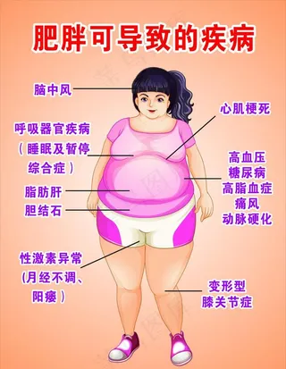 肥胖可导致的疾病图片
