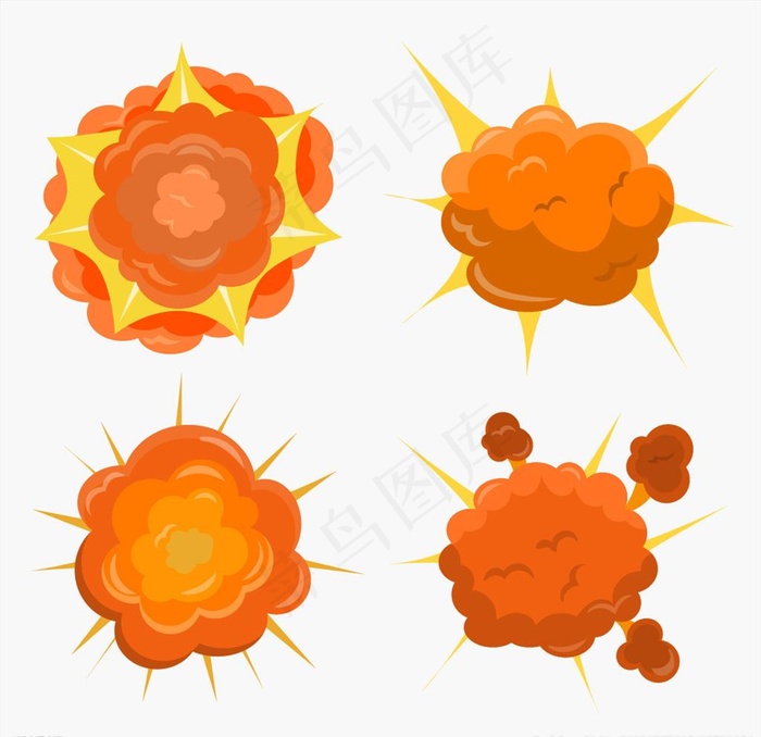 爆炸图片ai矢量模版下载