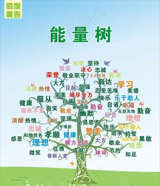 绿色环保能量树图片