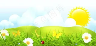 卡通草原图片