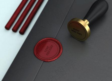 信封火漆样机图片