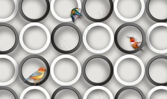 圆圈背景墙图片