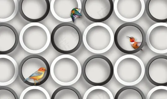 圆圈背景墙图片