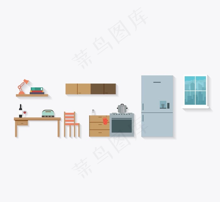 家居矢量图图片ai矢量模版下载