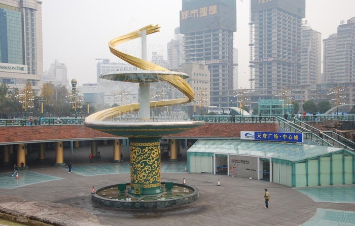 成都天府广场灯具图片