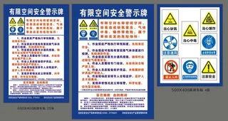 有限空间安全警示牌图片