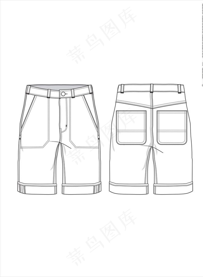 服装款式画技法矢量图下载图片cdr矢量模版下载