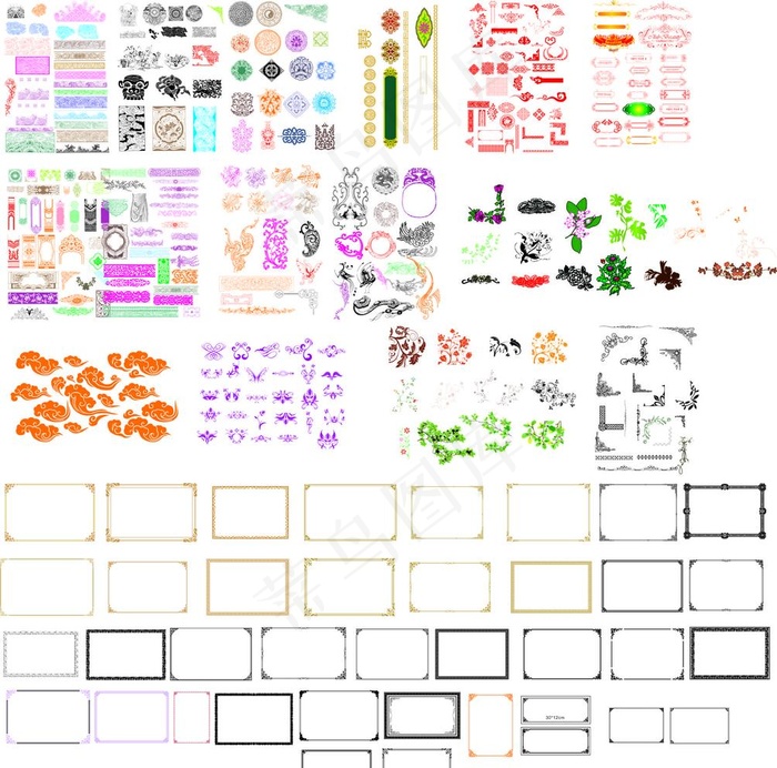 百款边框图片cdr矢量模版下载