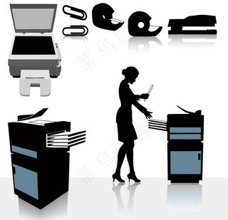 办公用品图标矢量图片