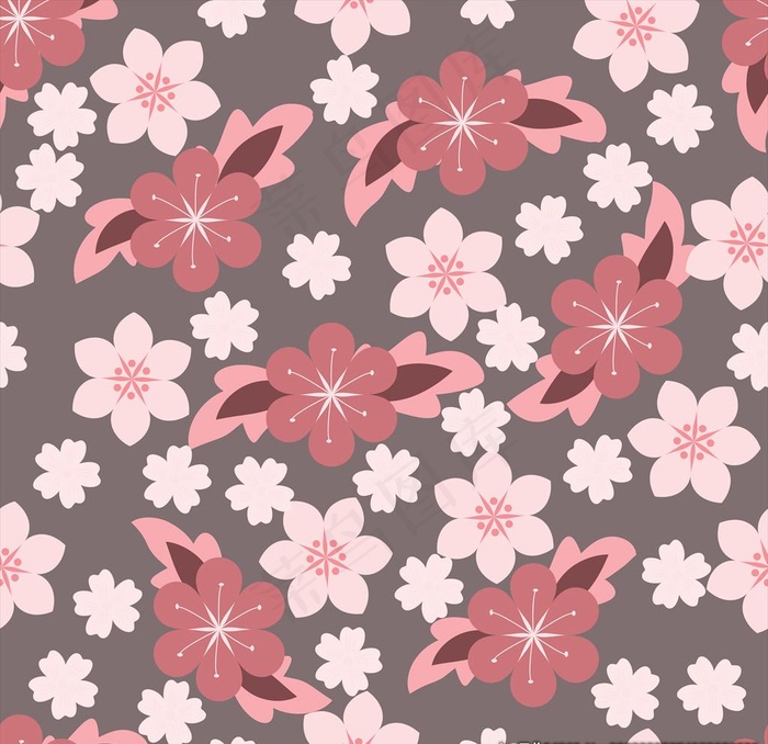 手绘花纹印花图片