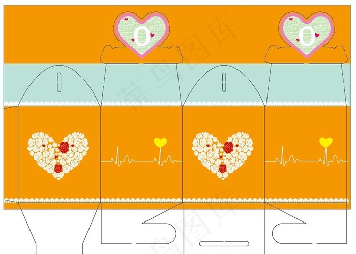 喜糖盒图片ai矢量模版下载