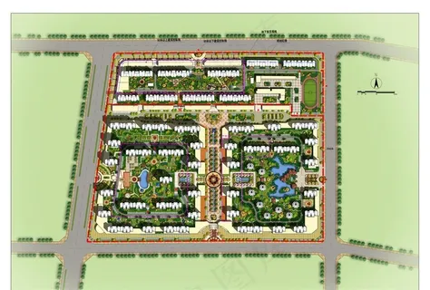 彩色总平面设计图片