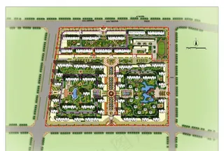 彩色总平面设计图片